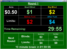 Poker Tournament Countdown Clock Screen Shot