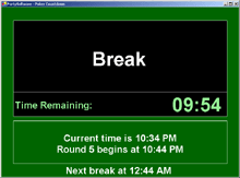 Poker Tournament Countdown Clock Screen Shot