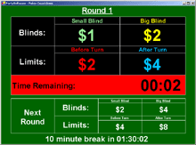 Poker Tournament Countdown Clock Screen Shot