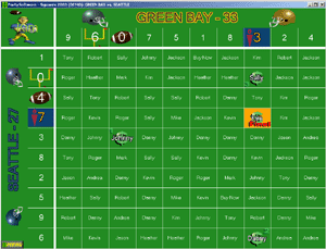 View Larger Image of Football Squares Screen Shot - Different Game Over
