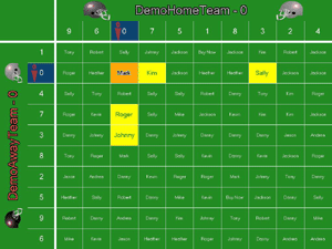 Football Squares Exported Grid sample