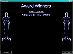 Oscars Pool Screen Shot